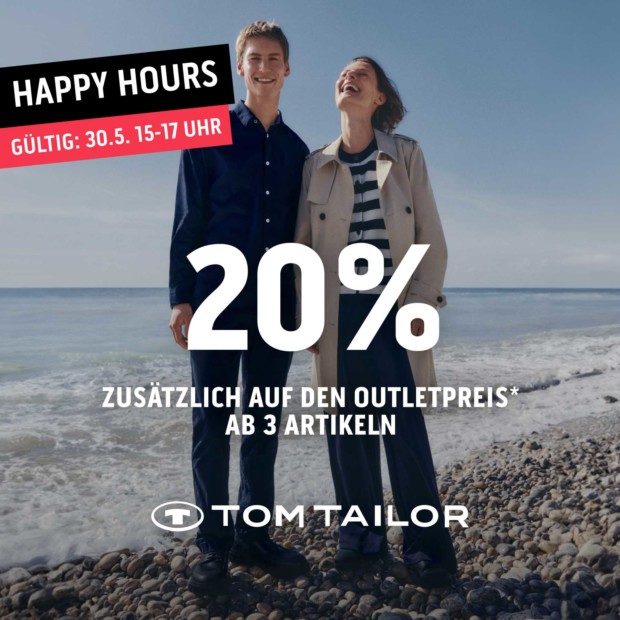 Tom Tailor 20% ab 3 Artikel - Happy Hours (A)