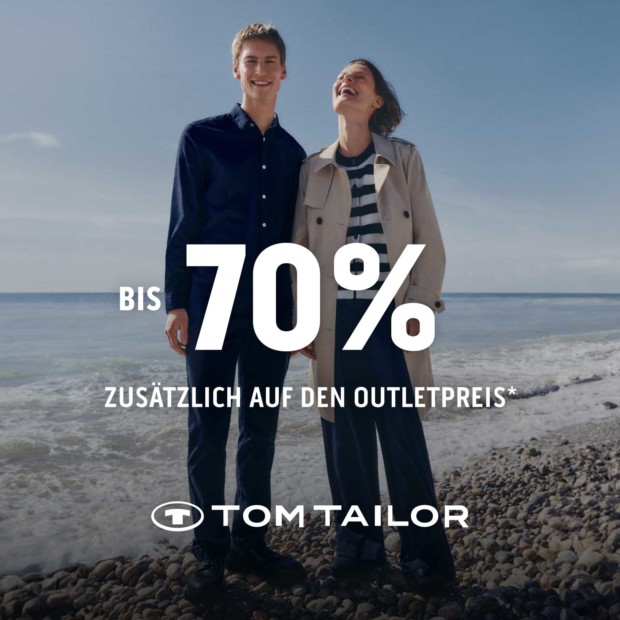 Tom Tailor bis zu 70% auf den Outletpreis - Winter Sale (A)