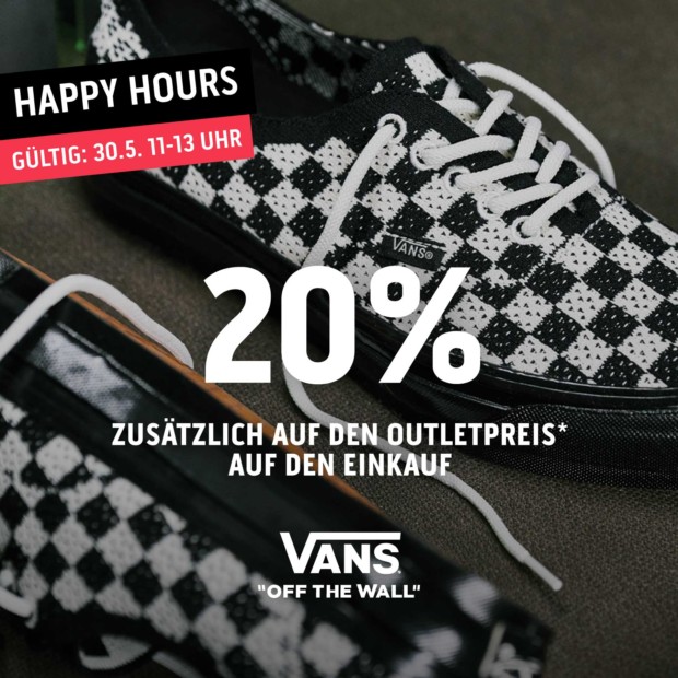 Vans 20% auf den Einkauf - Happy Hours (A)