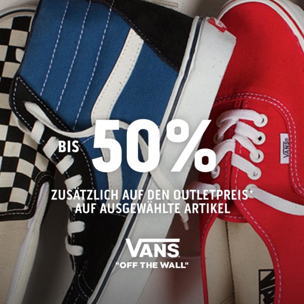 Vans bis zu 50% zusätzlich auf ausgewählte Artikel